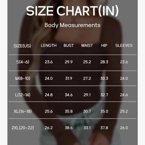 PINKMSTYLE Womens Square Neck Mesh Long Sleeve Bodysuit Shapewear Corset - Picture 5 of 5